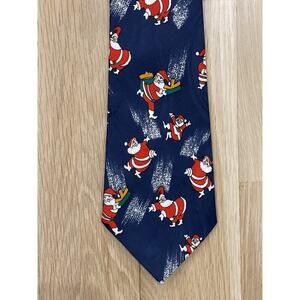Creative Apparel Group Christmas Santa Navy Blue Men’s Tie Necktie